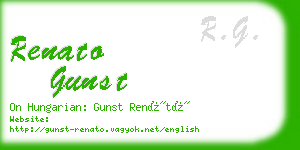 renato gunst business card